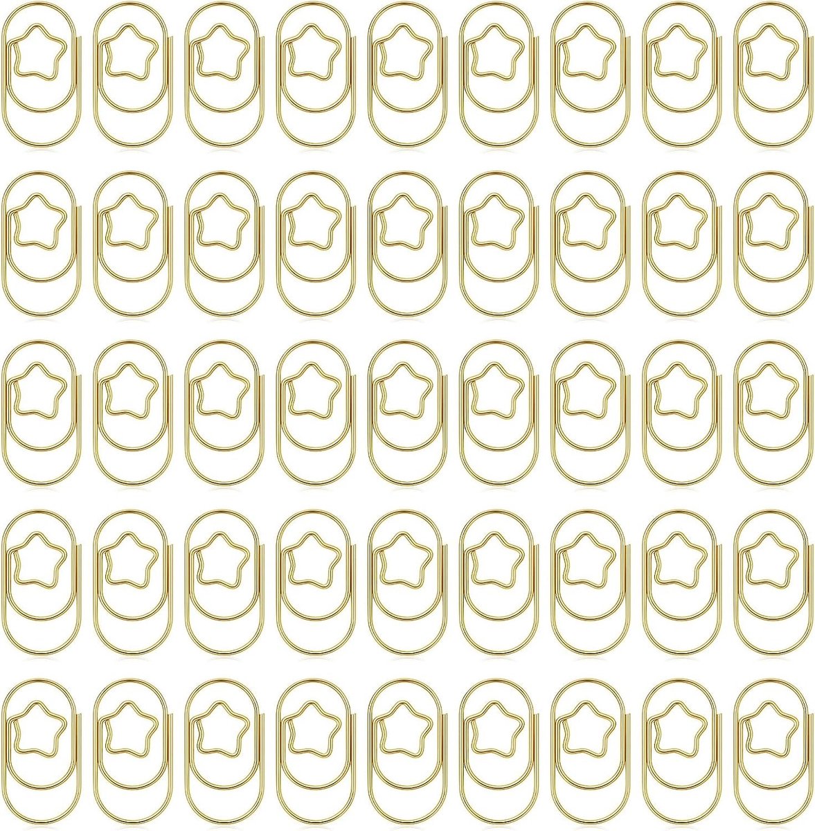 Stervormige Paperclips - Goud - 2,2 cm - Decoratieve Clips van Zinklegering - Voor Bruiloft en Kantoor