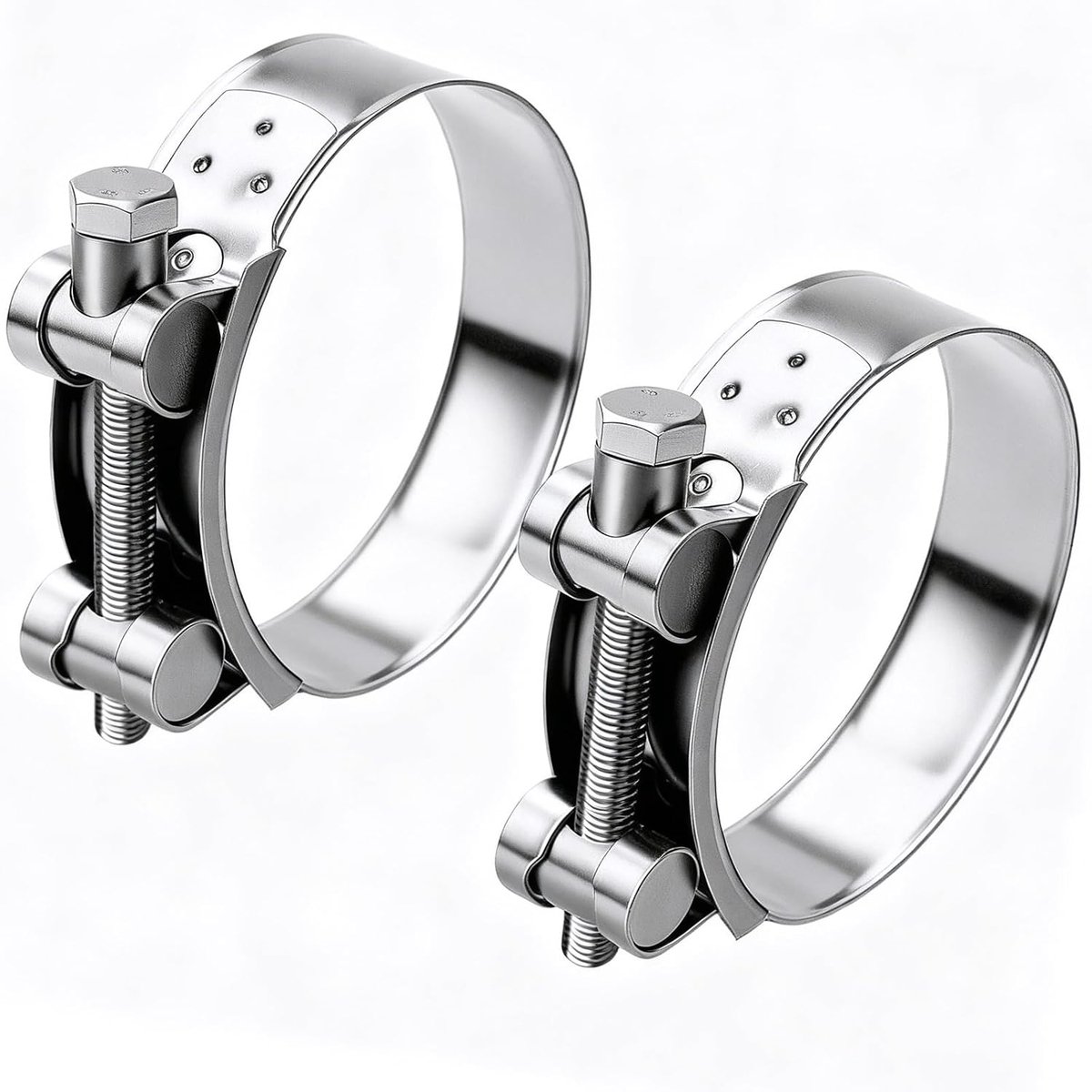 Hinge Bolt Clamp 86-91 mm - RVS - Corrosiebestendig - Ideaal voor uitlaatgebruik - ShopVlot
