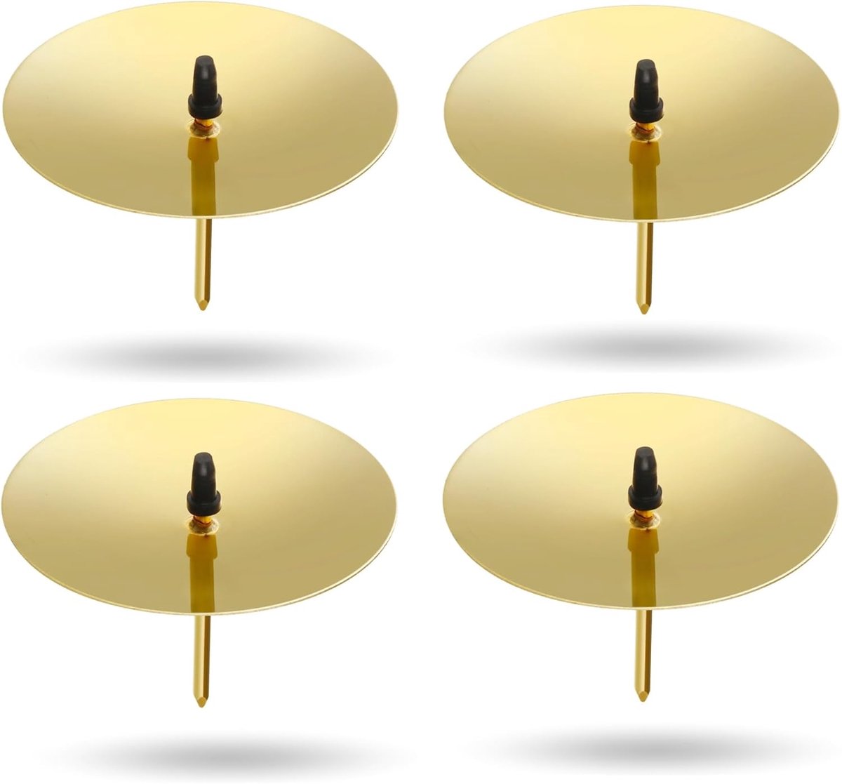 Candle plugs 5 cm - goud - elegant ontwerp - perfect voor adventskrans - ShopVlot