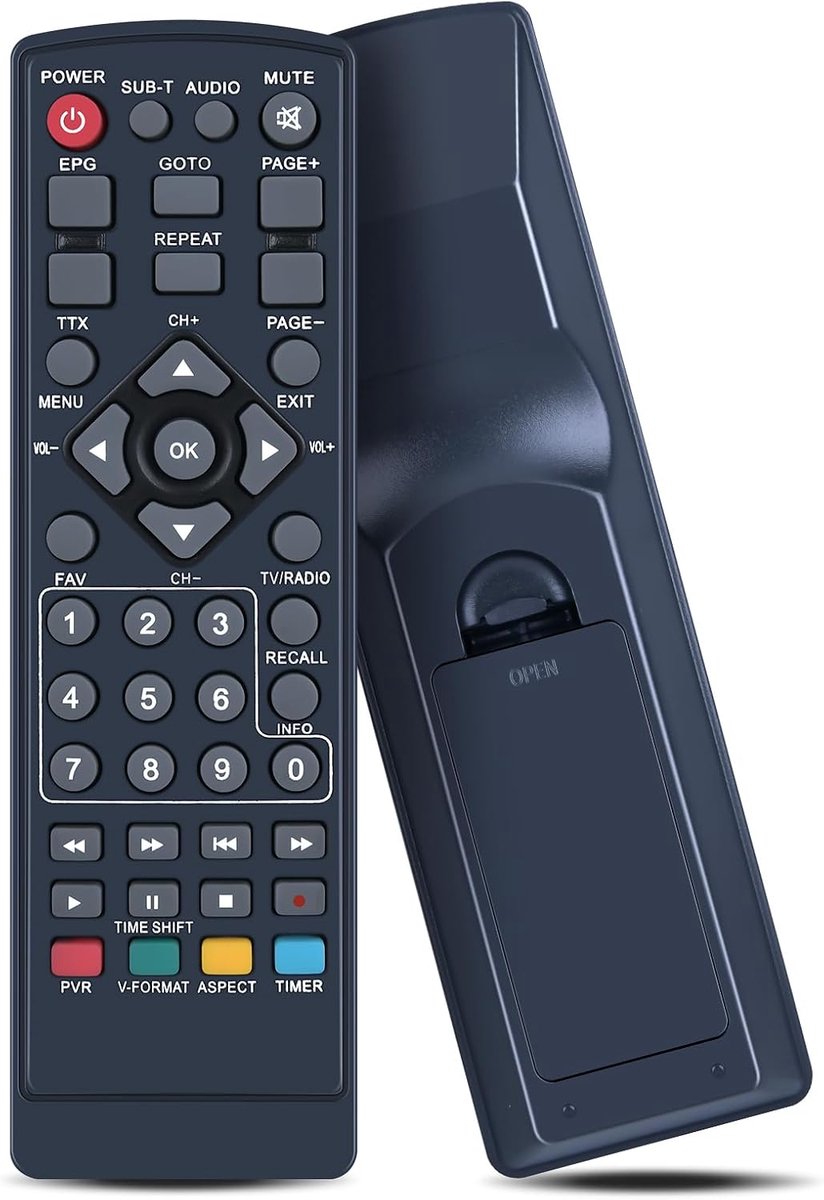Afstandsbediening voor digitale tv - vervangend - brede compatibiliteit - eenvoudig in gebruik - ShopVlot