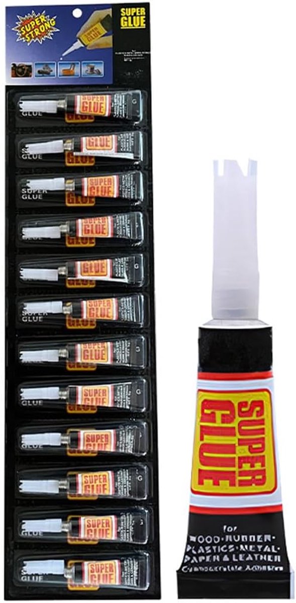 Super Glue Extra Sterk 12 x 3g - Hoge sterkte - Voor metaal, keramiek, rubber, plastic - Ideaal voor snelle reparaties - ShopVlot