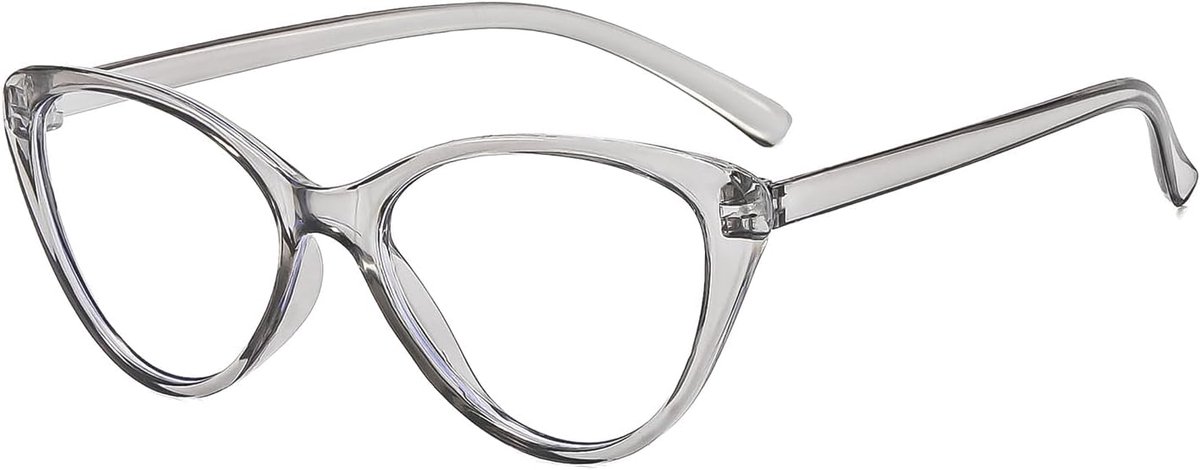 Bijziendheidsbril Cateye - Lichtgewicht grijs - Modieus kattenoog - Perfect voor dagelijks gebruik - ShopVlot