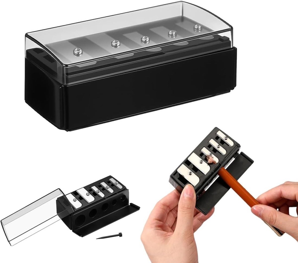 Puntenslijper voor Make-upstiften - Zwart - Compact Ontwerp - Multifunctioneel en Gemakkelijk te Reinigen - Voor Alle Make-upstiften