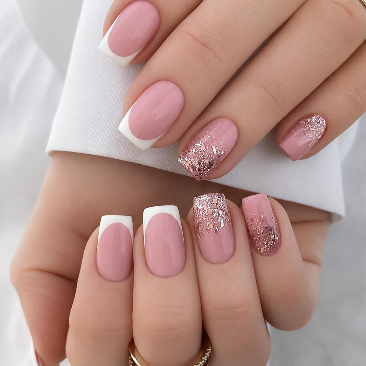 Persoonlijke Nagels - 24 Stuks Rood Korte Vierkante Kunstnagels - Volledige Bedekking Acrylnagels - ShopVlot