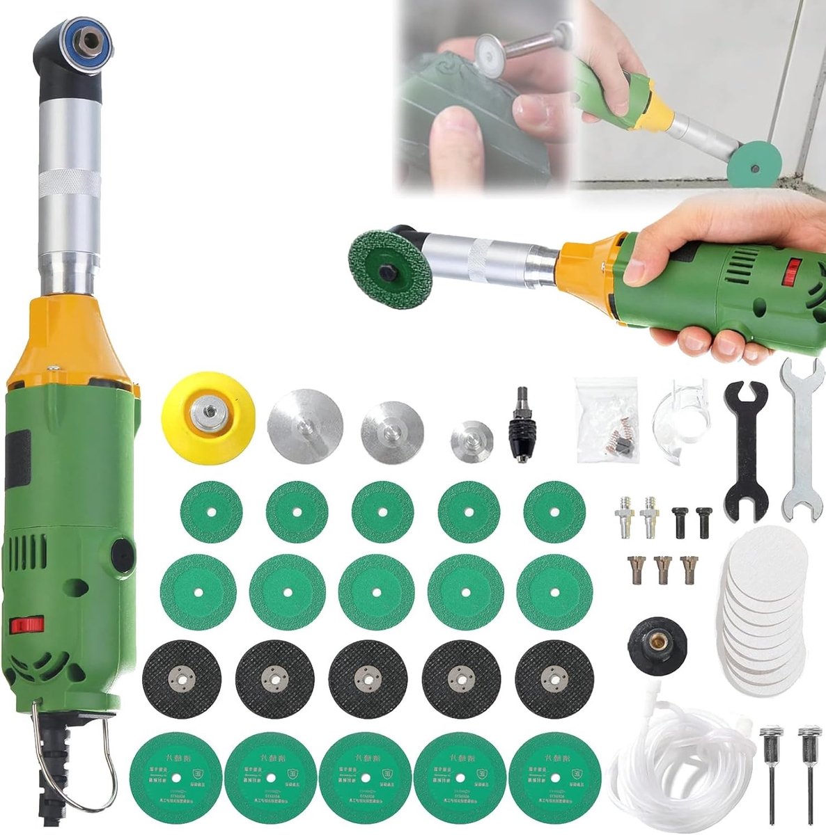 Polijstmachine - Zwart - 36,5 x 27,5 x 9 cm - Elektrische Polijstmachine met 350 W Motor - Voor Tegels en Metaal