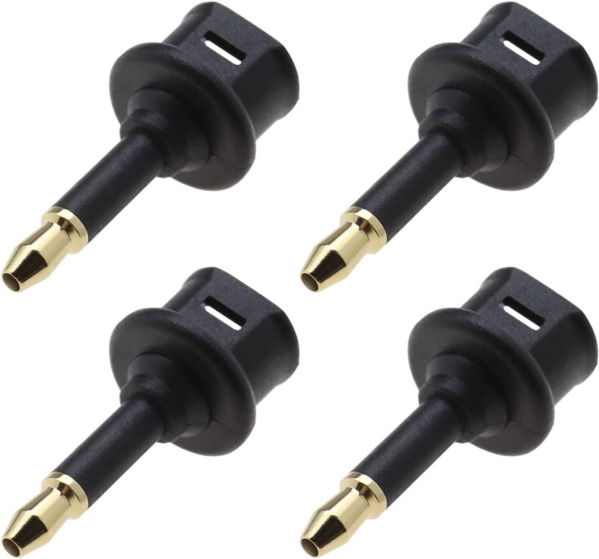 Mini Toslink Adapter 3.5mm - 4 stuks - Plastic materiaal - Voor conversie van Toslink naar 3.5mm plug - ShopVlot