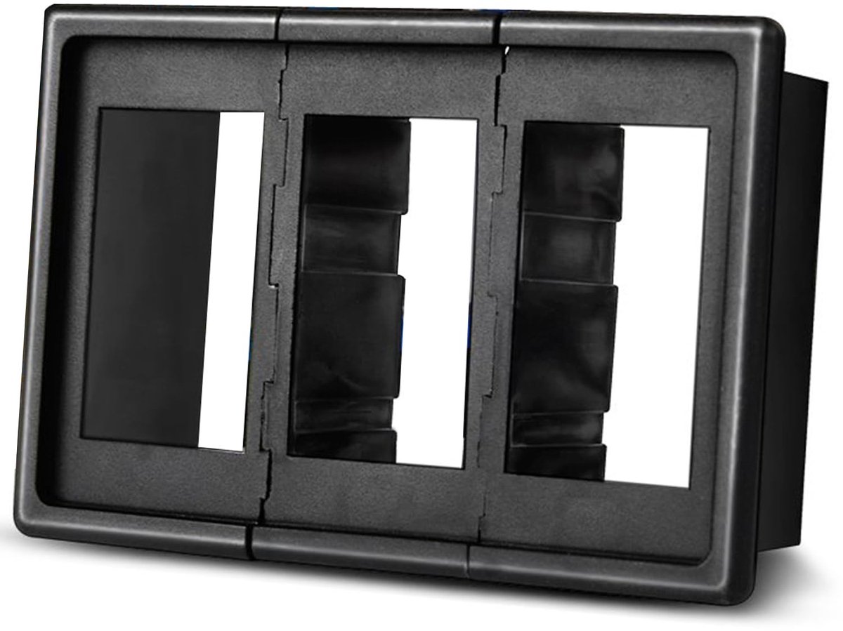 SnelShoppen - 3-Slot Rocker Switch Paneel, Schakelaar Houder Behuizing voor Auto's, Botens en Off-Road Voertuigen - Stevige Montage Beugel voor Extra