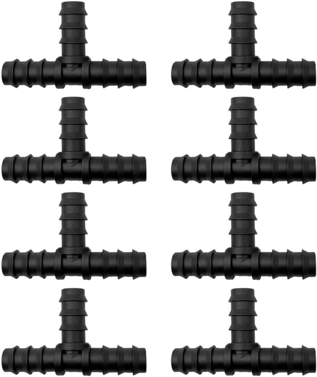 T-stuk 16mm - 8PCS Gelijke T-stuk - Plastic Fitting - Ideaal voor druppelirrigatie - ShopVlot