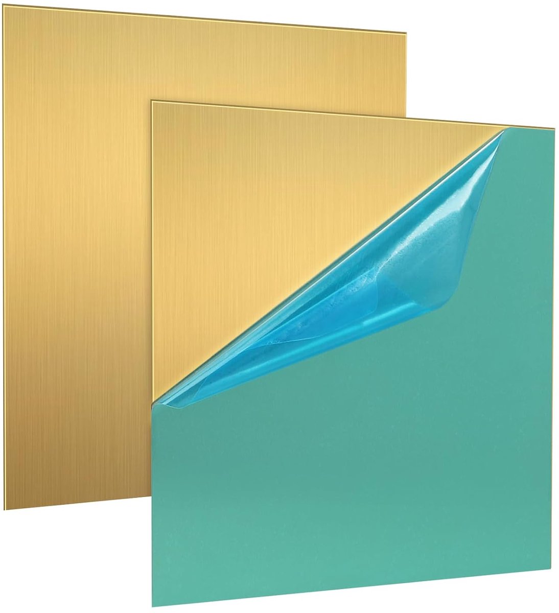 Messing plaat 15 x 15 cm - dunne 1 mm plaat - krasbestendig - ideaal voor knutselwerkzaamheden - ShopVlot
