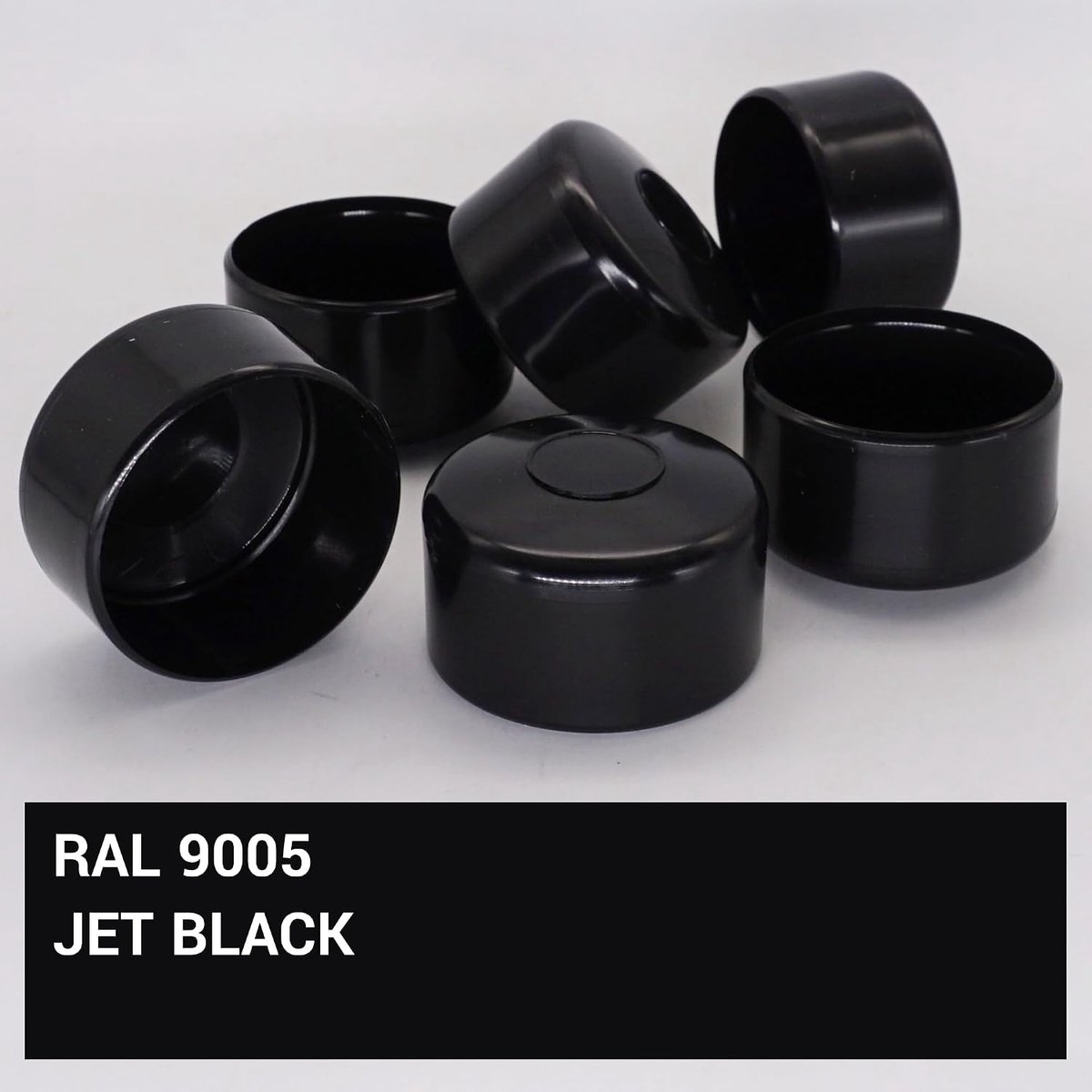 Fence pole caps 48.3 mm - rond - zwart kunststof - beschermt tegen weersinvloeden - ShopVlot