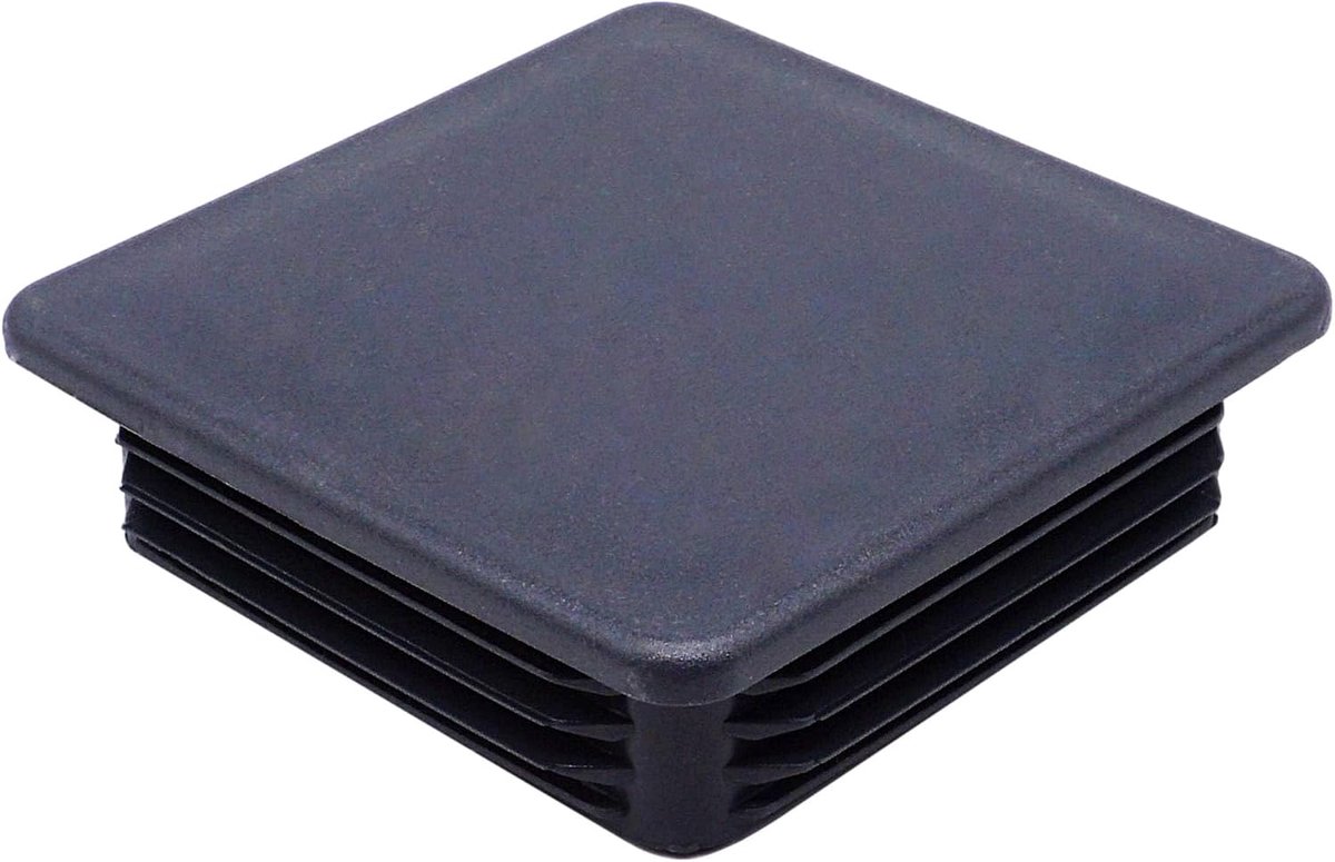 Plastic plug 100 x 100 mm - anthraciet grijs - voor het afsluiten van vierkante buizen - 10 stuks - ShopVlot