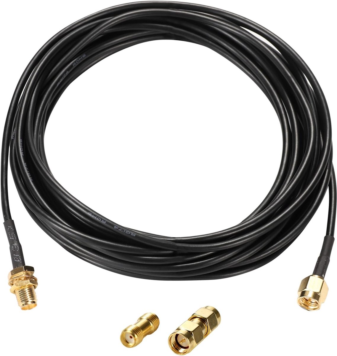 Coaxkabel 5m SMA Male naar SMA Female - RG174 - Met RF Coax SMA Adapter Kit - Geschikt voor SDR apparatuur - ShopVlot