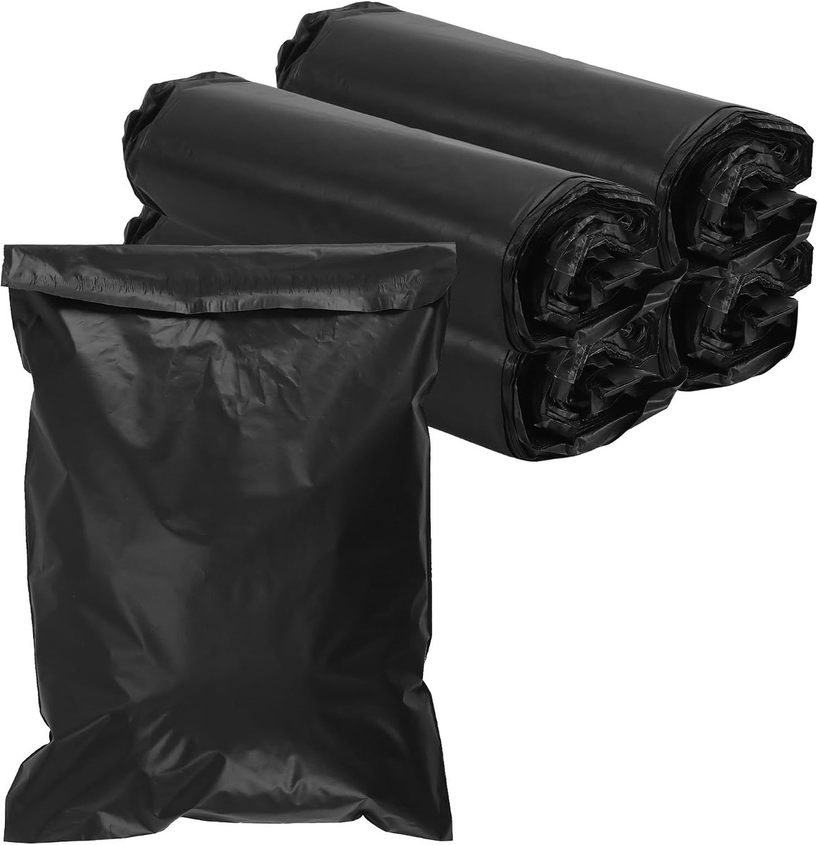 400 stuks plastic verzendzakken, 25 x 39 cm, zwart, zelfklevende verzendzakken, ondoorzichtig, kleine verzendzakken - ShopVlot
