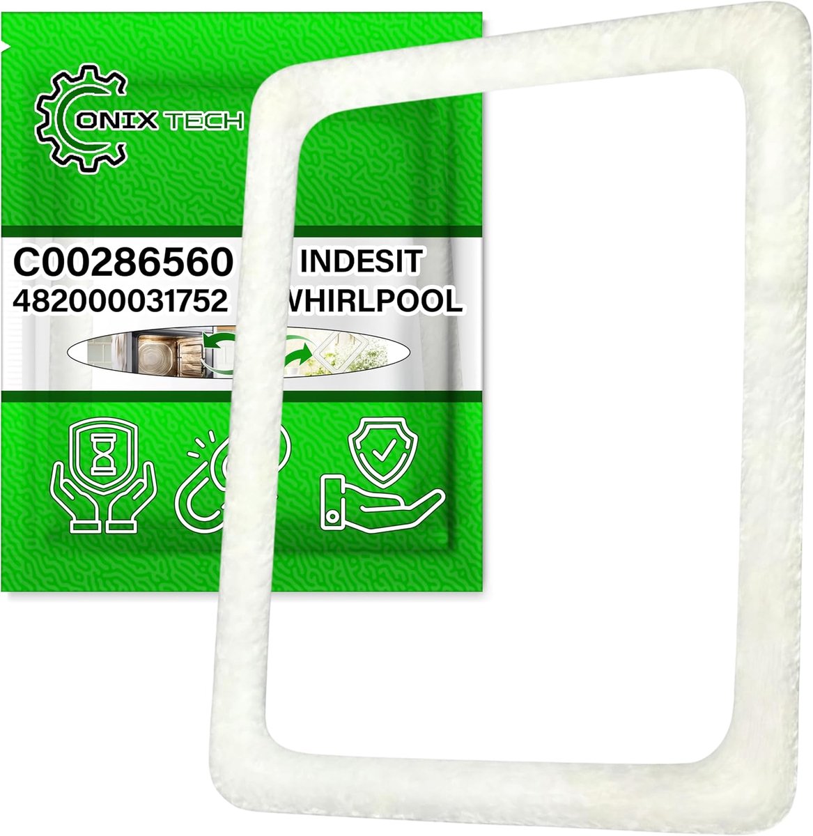 Seal for oven lamp with original code C00286560 482000031752 for Indesit for Whirlpool - 5 year warranty ONIX TECH - ShopVlot