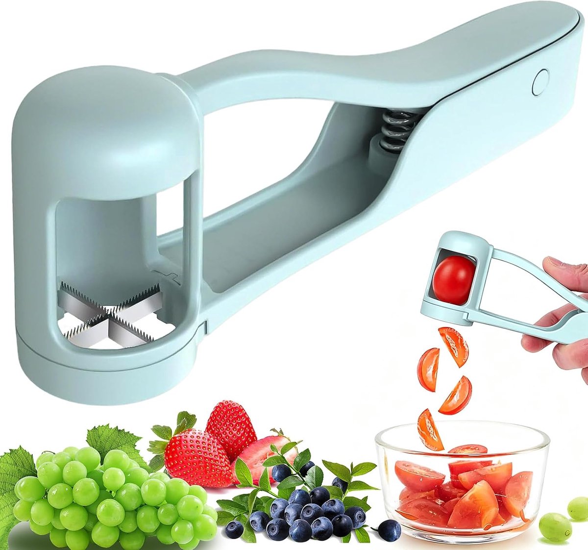 Druivensnijder, druivensnijder, fruitsnijder voor peuters, baby's, snelle fruitsnijder, keukengadget, druivensnijder - ShopVlot