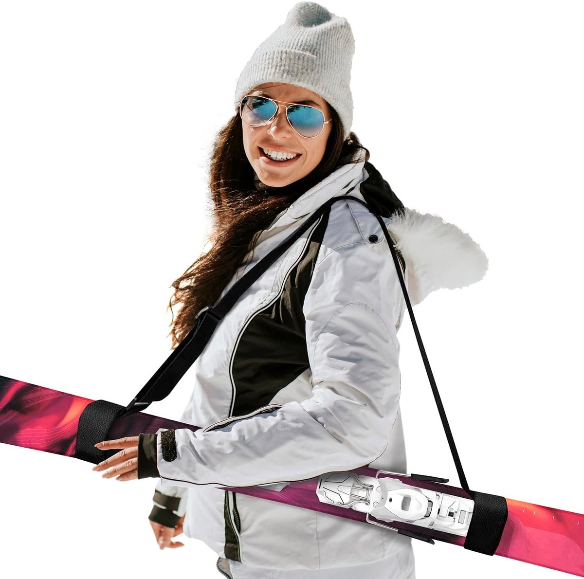 Ferocity Universal 2-pack! Ski strap ski backpack, adjustable SKI shoulder strap, hands free, fastening strap for men - ShopVlot