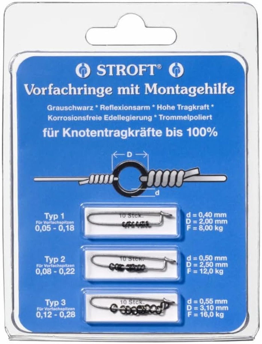 Stroft front compartment rings set with mounting aid 60 kg 100 kg 150 kg - ShopVlot