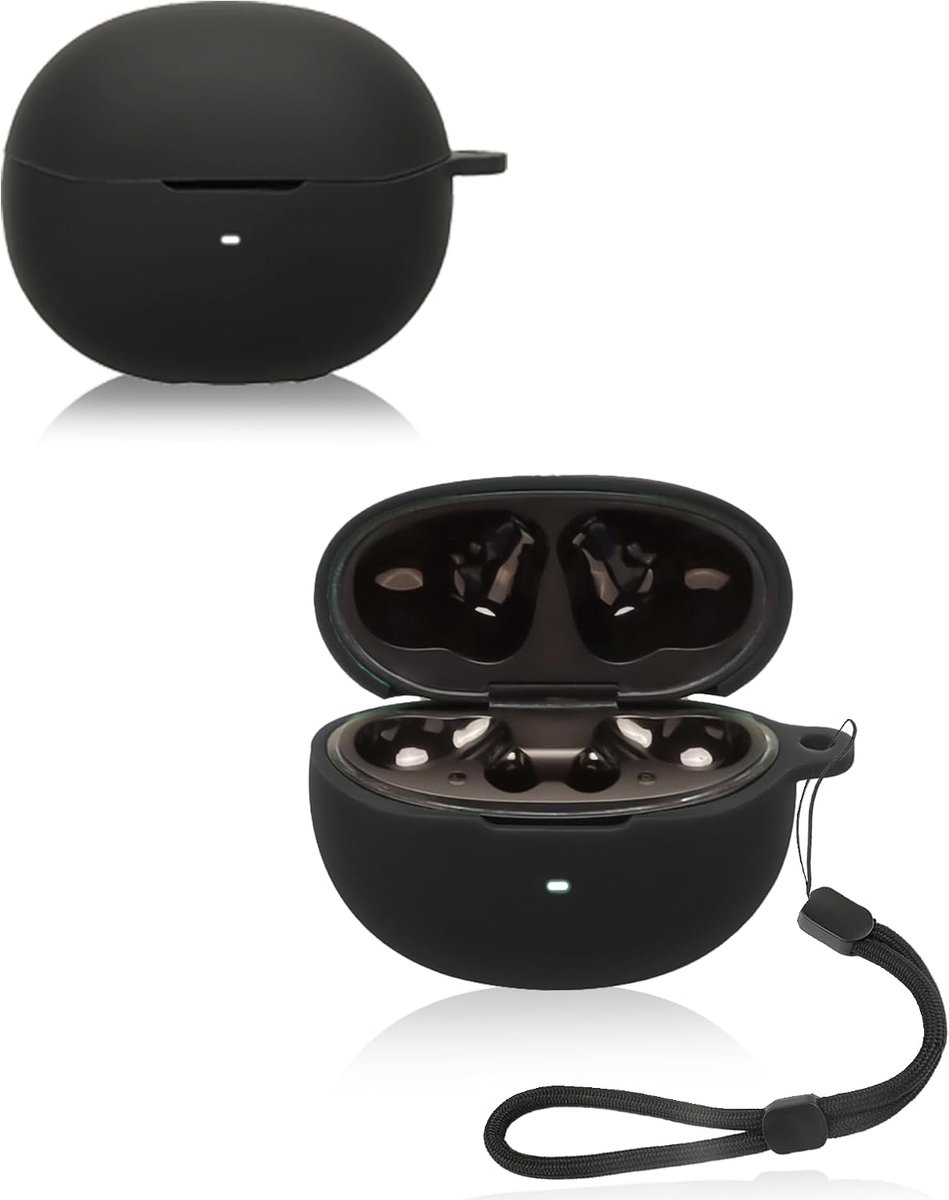 QCY MeloBuds N70 Earbuds Case, Soft Silicone Protective Case, Compatible with QCY MeloBuds N70 with Wrap Strap - ShopVlot
