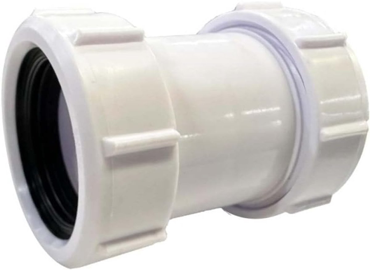 Pipe Connector 40mm PVC Pipe Adapter Bath Waste Pipe Joiner Waste Compression Fittings for Bath, Sink, Shower Tray and - ShopVlot