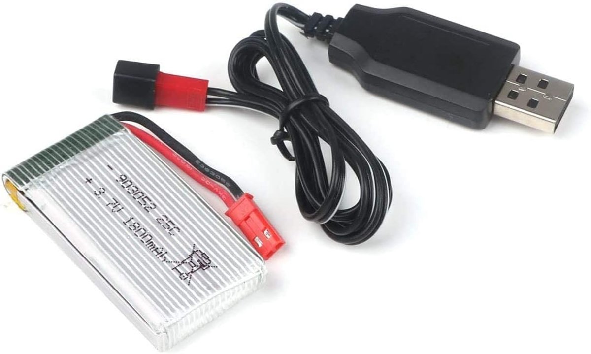 YUNIQUE GREEN-CLEAN-POWER - Li-Po Battery 3.7V 1800mAh 25C for Quadcopter - Compatible with JJRC H11D, H11C, HQ898B - ShopVlot