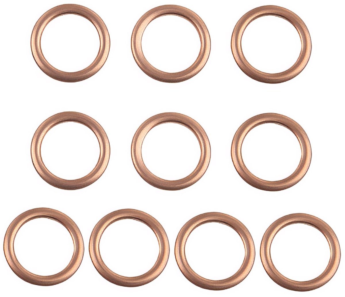 10 Pcs Copper Sealing Washers Washers Set M16 x 22mm,Olet Screw Copper Seal Copper Washers Assortment Metric Metal - ShopVlot