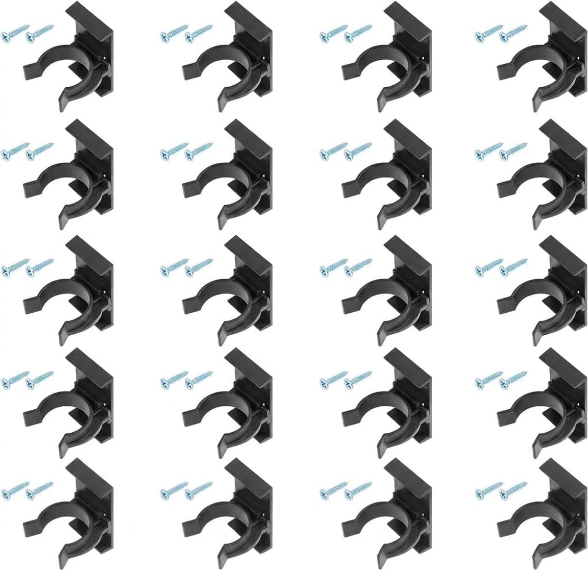 Keuken plint klemmen, set van 20 clips voor plinten met 40 schroeven, keukenpoten houder van 27 tot 33 mm, robuuste - ShopVlot