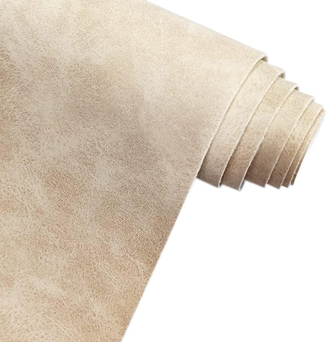 XHT Beige Suede Leatherette Fabric 11.8"x53"(30x135cm) Waterproof Synthetic PU Leather for Earrings Pouches Hair Bows - ShopVlot