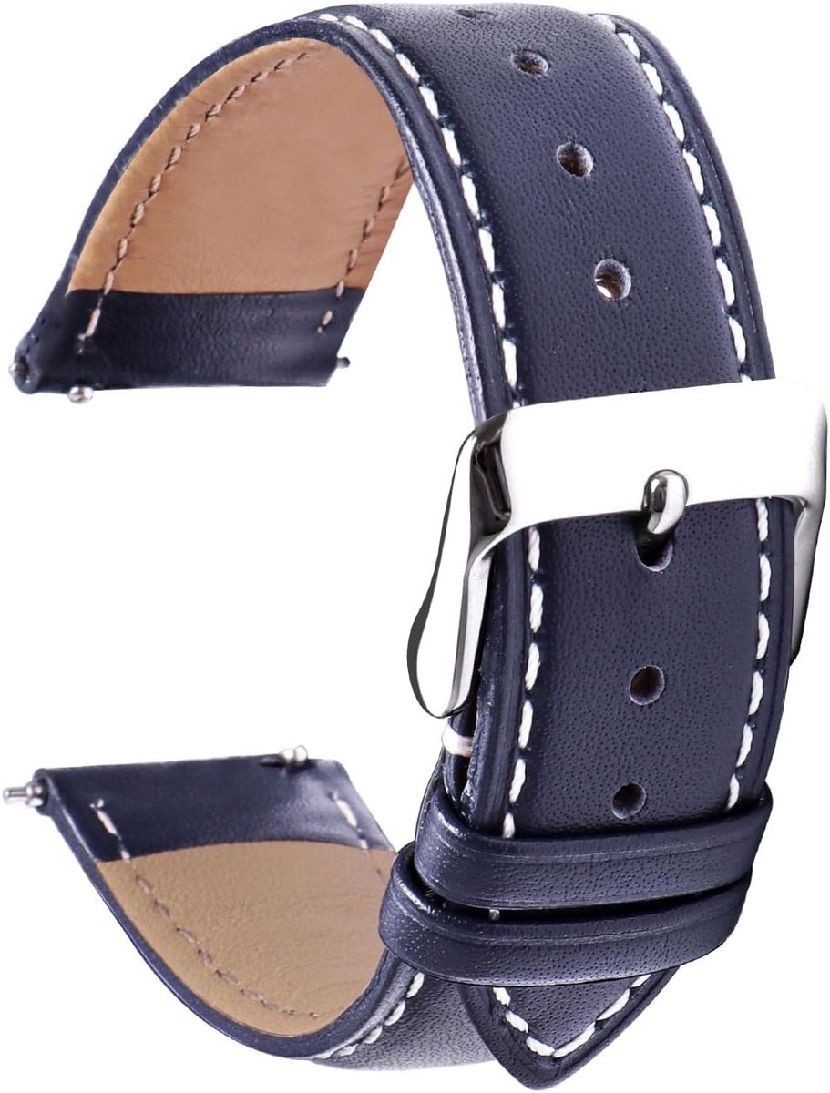 Vintage Leather Uhrenarmbänder,Schnellverschluss Uhrenarmband,Edelstahlschließe,Ersatzarmband for Men und Damen,Uhr - ShopVlot