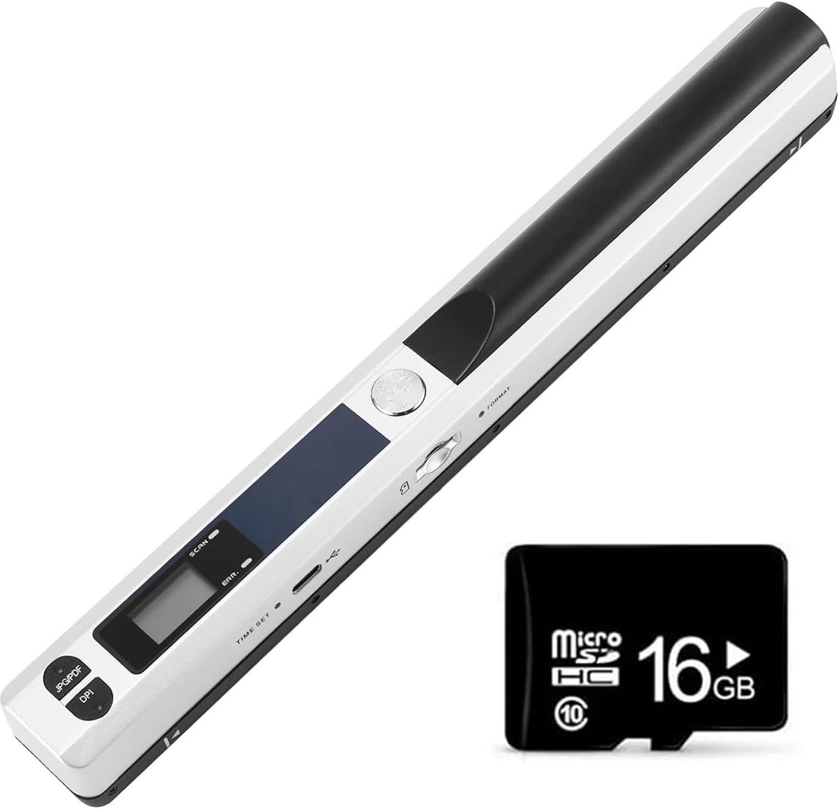Portable Document Scanner with 16GB SD Card - 900 DPI - Mini photo scanner, A4 colour scanner, high speed, portable - ShopVlot