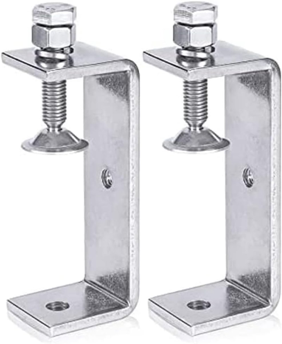 Pack of 2 high-performance clamps, C-clamp for woodworking, metal with wide pelvic openings (width 120 mm) - ShopVlot