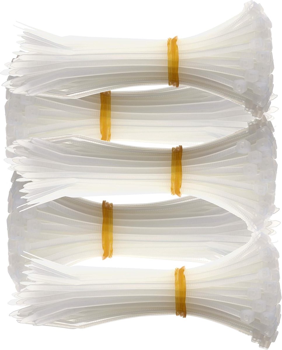 Cable ties set in all common sizes (290 x 3.6 mm white 220 pieces) - ShopVlot
