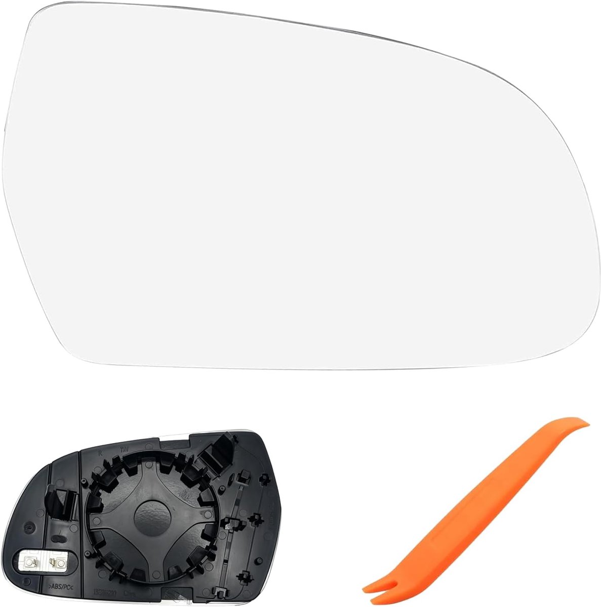 Spiegelglas rechts, verwarmd, compatibel met A4 B8 8K5, buitenspiegel rechts passagierszijde, reservespiegelglas met - ShopVlot