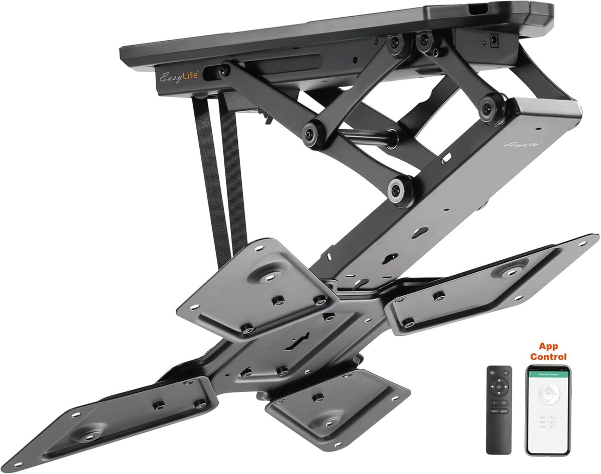EasyLife TV Ceiling Bracket For Televisions, Electric Swiveling + Smart Home Integration, VESA Bracket up to 400x400 - ShopVlot