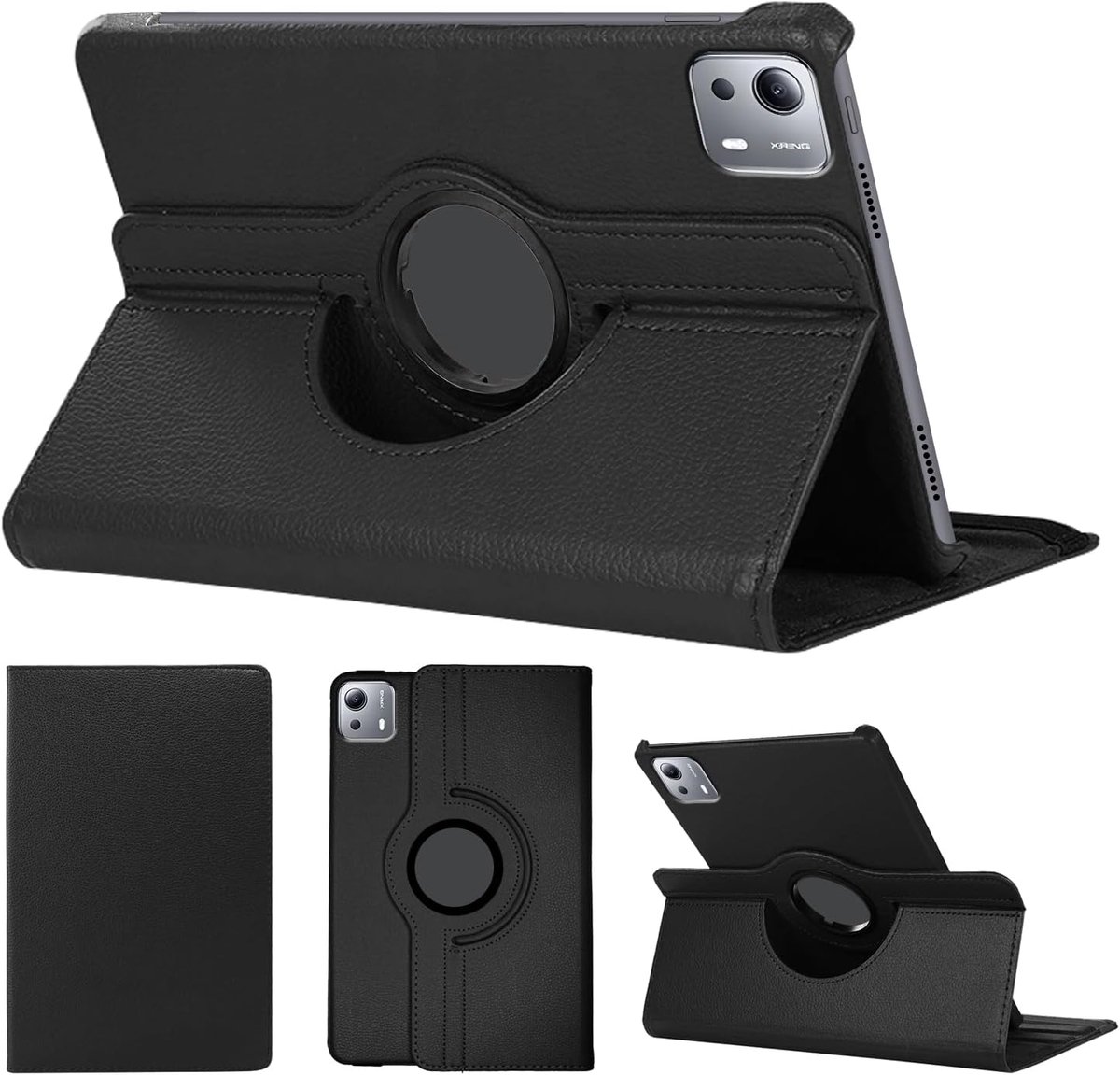 SWEIMEN Case Compatible with Xiaomi Pad 7S Pro 12.5 Inch Tablet, PU Leather Case, 360° Rotatable, Multi Angle - ShopVlot