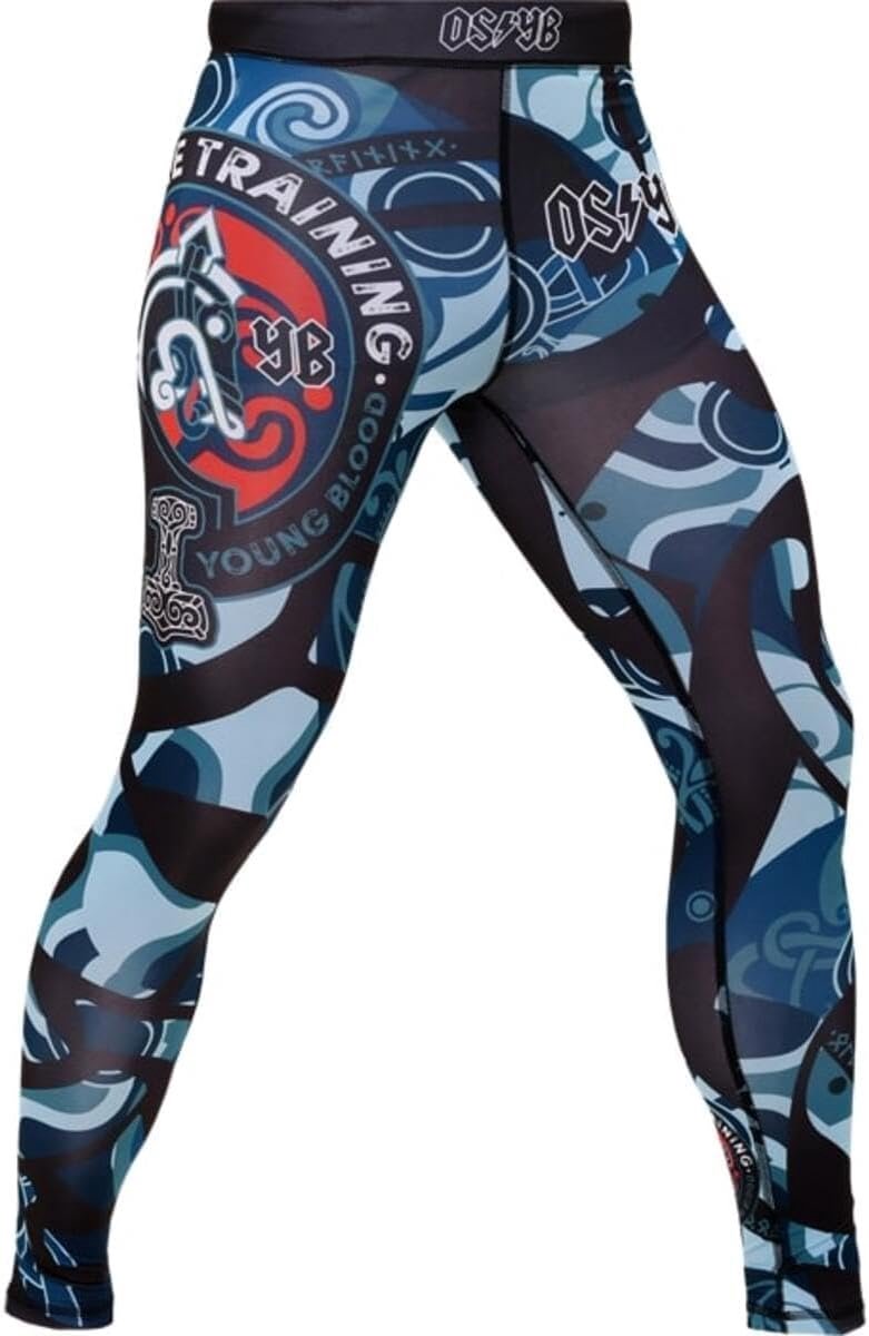 Hardcore Training Compression Pants Men Spats Leggings Base Layer No Gi Tights MMA BJJ Grappling Fitness Workout - ShopVlot