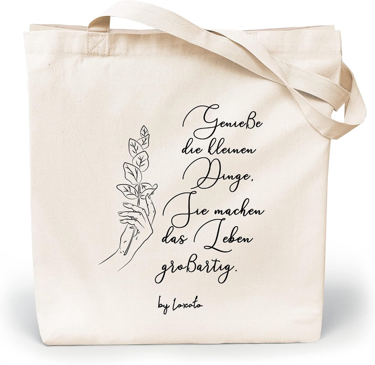 Canvas Tote Bag with Saying - Fabric Bag Printed Funny - Shopping Bag with Motif - Jute Bag Printed Funny - ShopVlot
