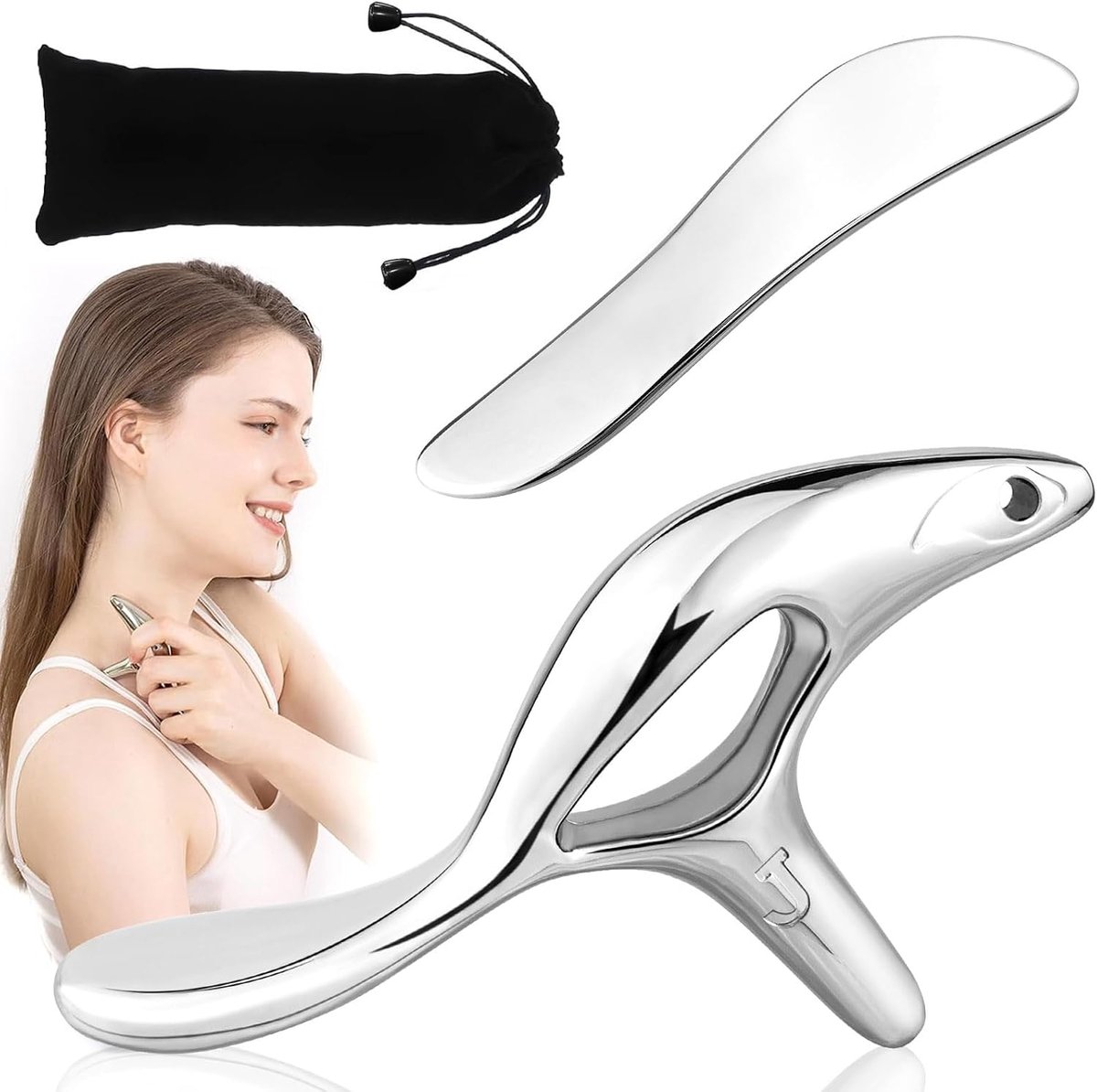 Gua Sha Trigger Point Massager Fascia Tool for Rubbing for Back, Arms, Legs, Neck Muscles and Pain Relief - ShopVlot