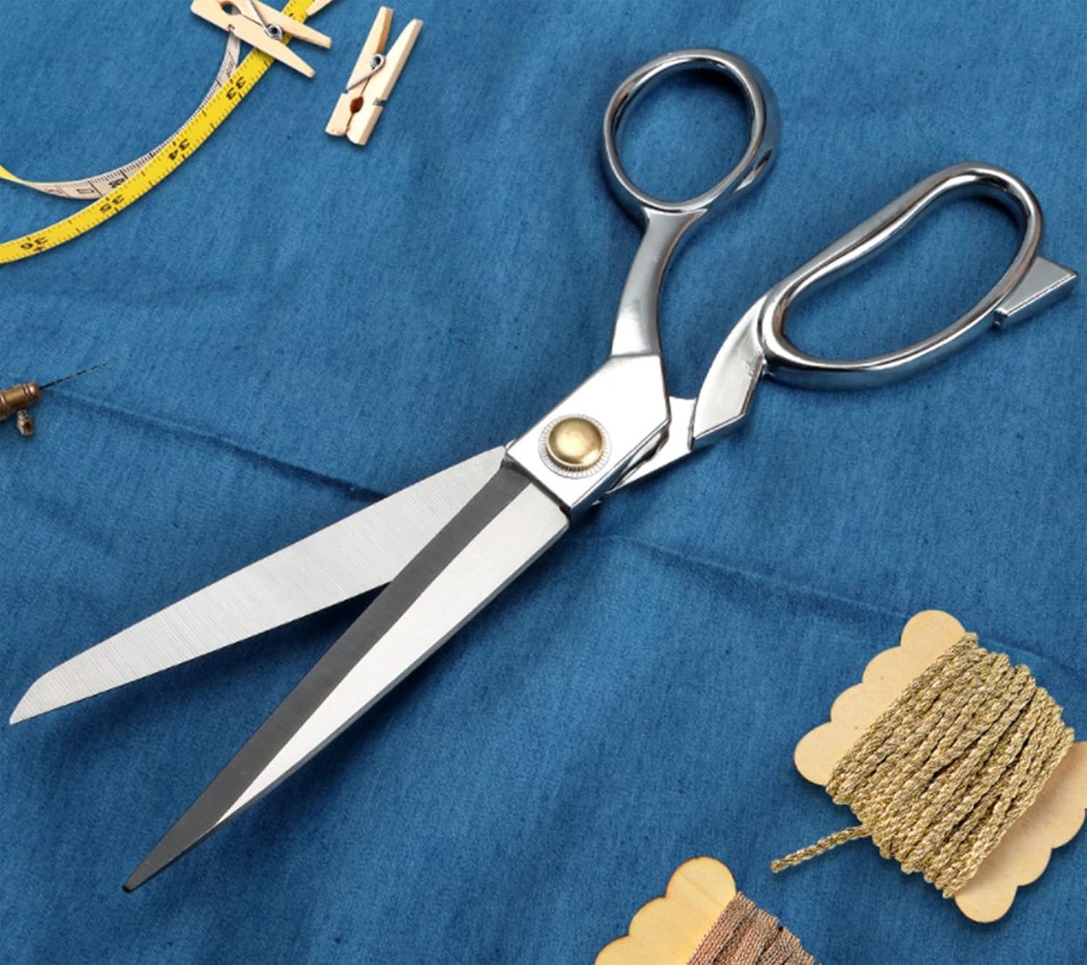 Tailor's Scissors, Dust Scissors, Professional Textile Scissors, Sharp Made of Stainless Steel, Scissors for Cutting - ShopVlot