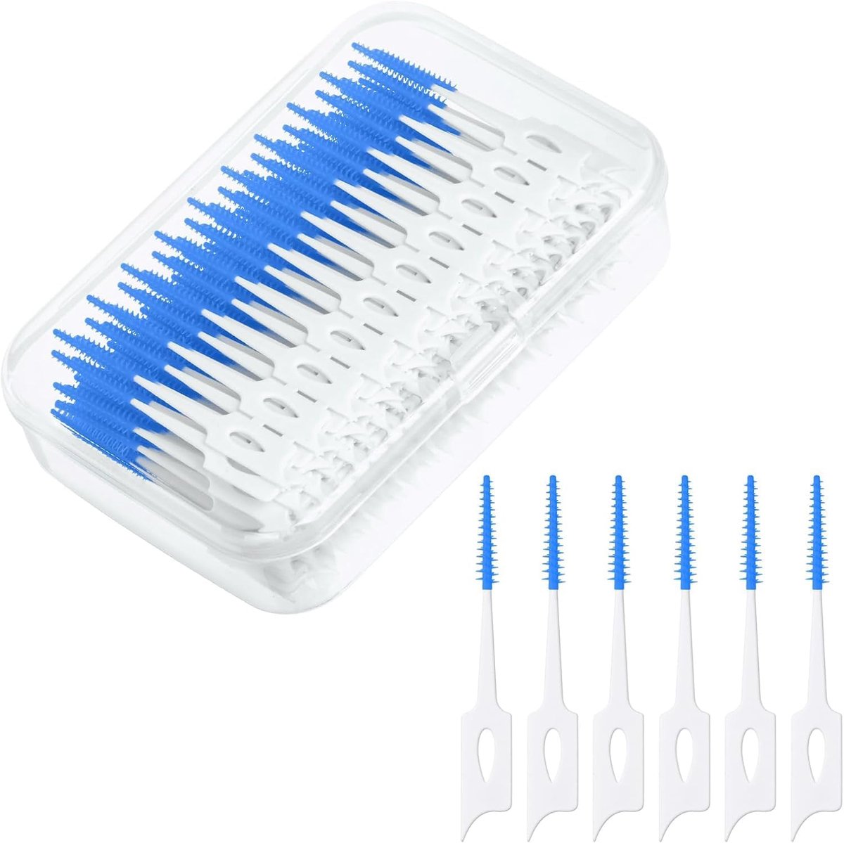 Interdental Brushes 220 Pcs Silicone Toothbrushes Oral Teeth Clean Silicone Floss Tooth Crevice Brush for Dental - ShopVlot