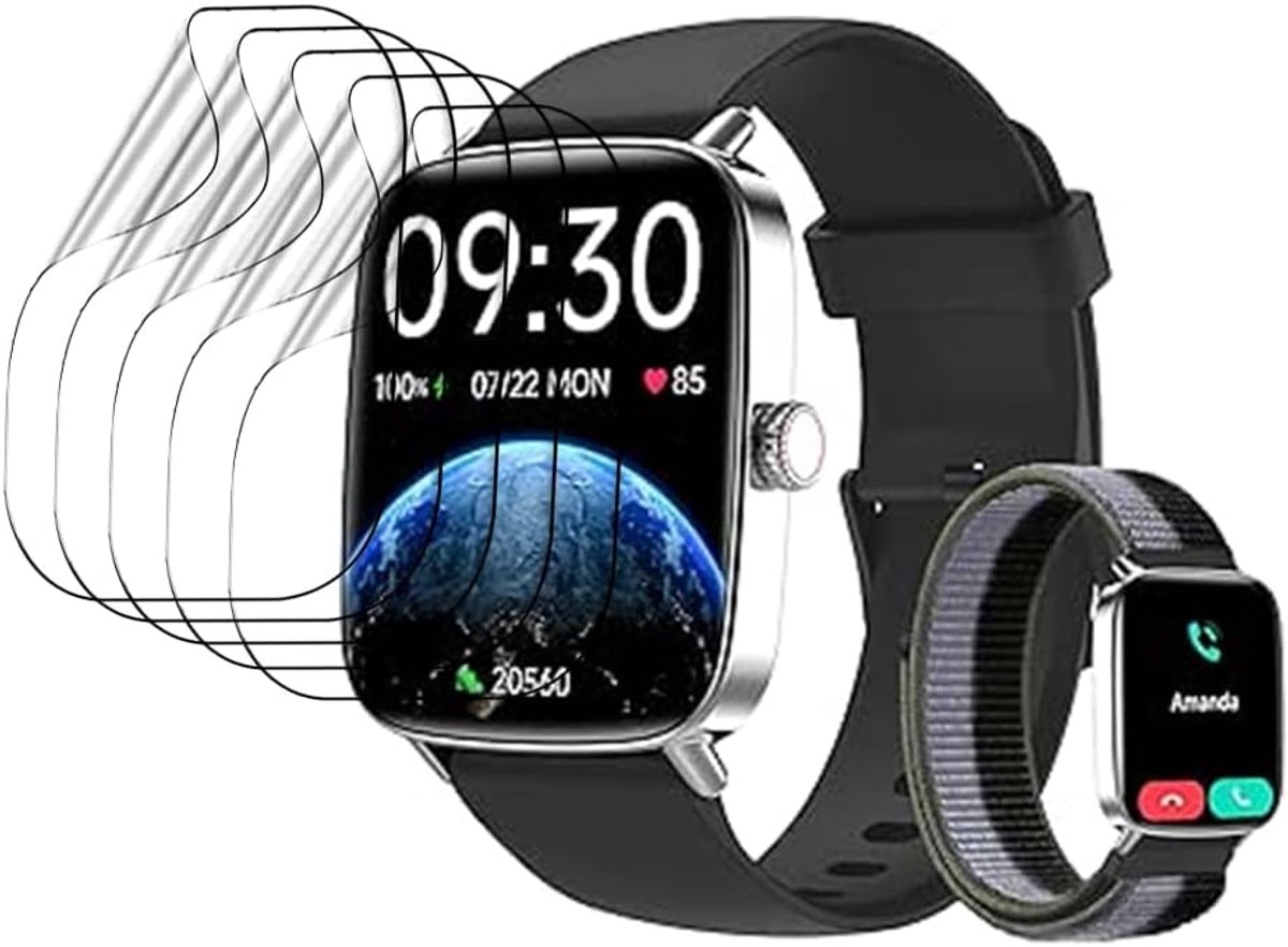 Hydrogel Film 5pcs for Yoever 1.85" Smart Watch Transparent TPU Film Screen Protector Touch Sensitive, HD Clear, Ultra - ShopVlot