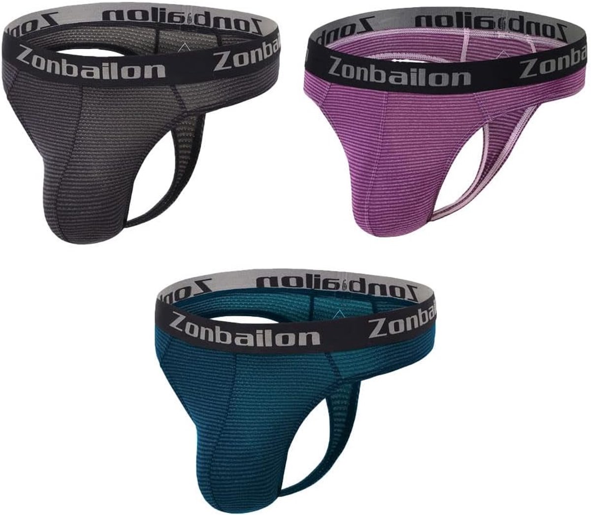 Men's Sexy Low Rise Bulge Enhancing Thongs G-String Comfort Stretch Butt-Flaunting T-Back Underwear, 3*Mul 01, XL - ShopVlot