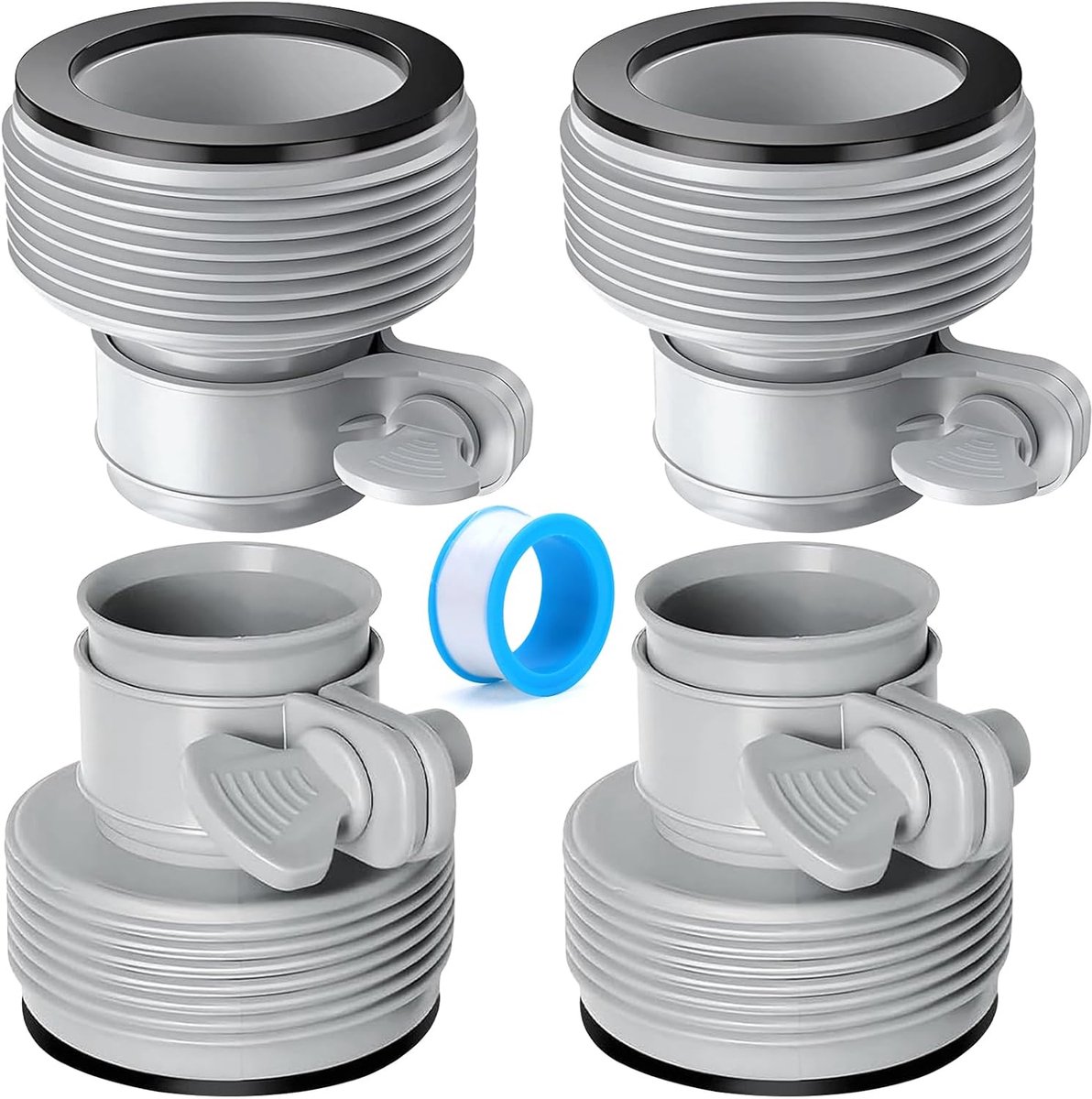 Adapter pool hose B 4 piece pool connection conversion hose adapter B with female thread for screwing for pump with - ShopVlot