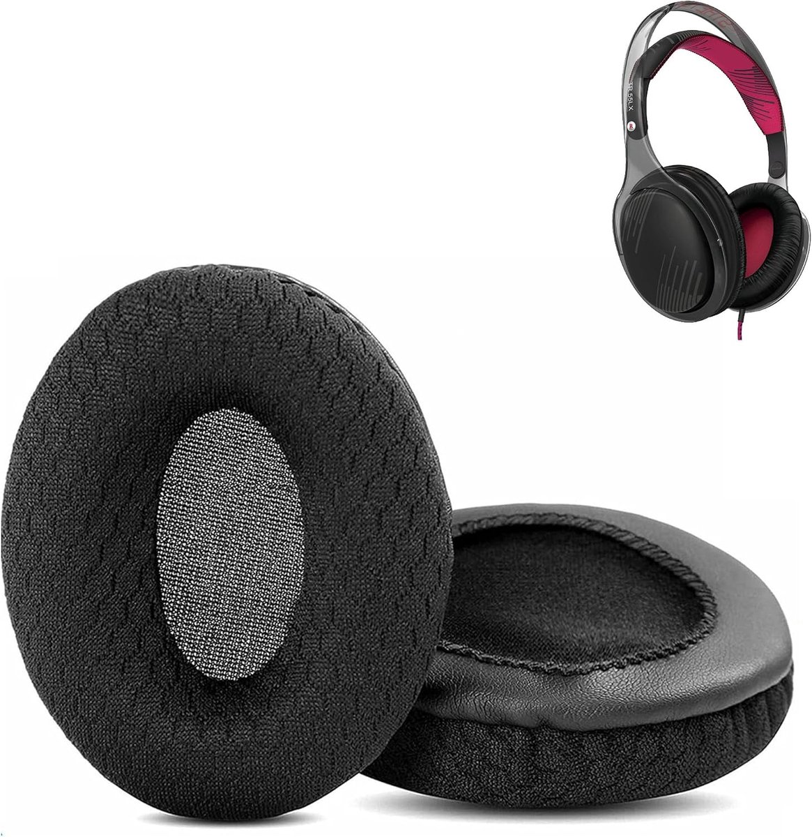 Ear Pads Compatible with Philips Stretch O'Neil TR55LX Headphones Ear Pads Replacement Cushion (Breathable Fabric/High - ShopVlot