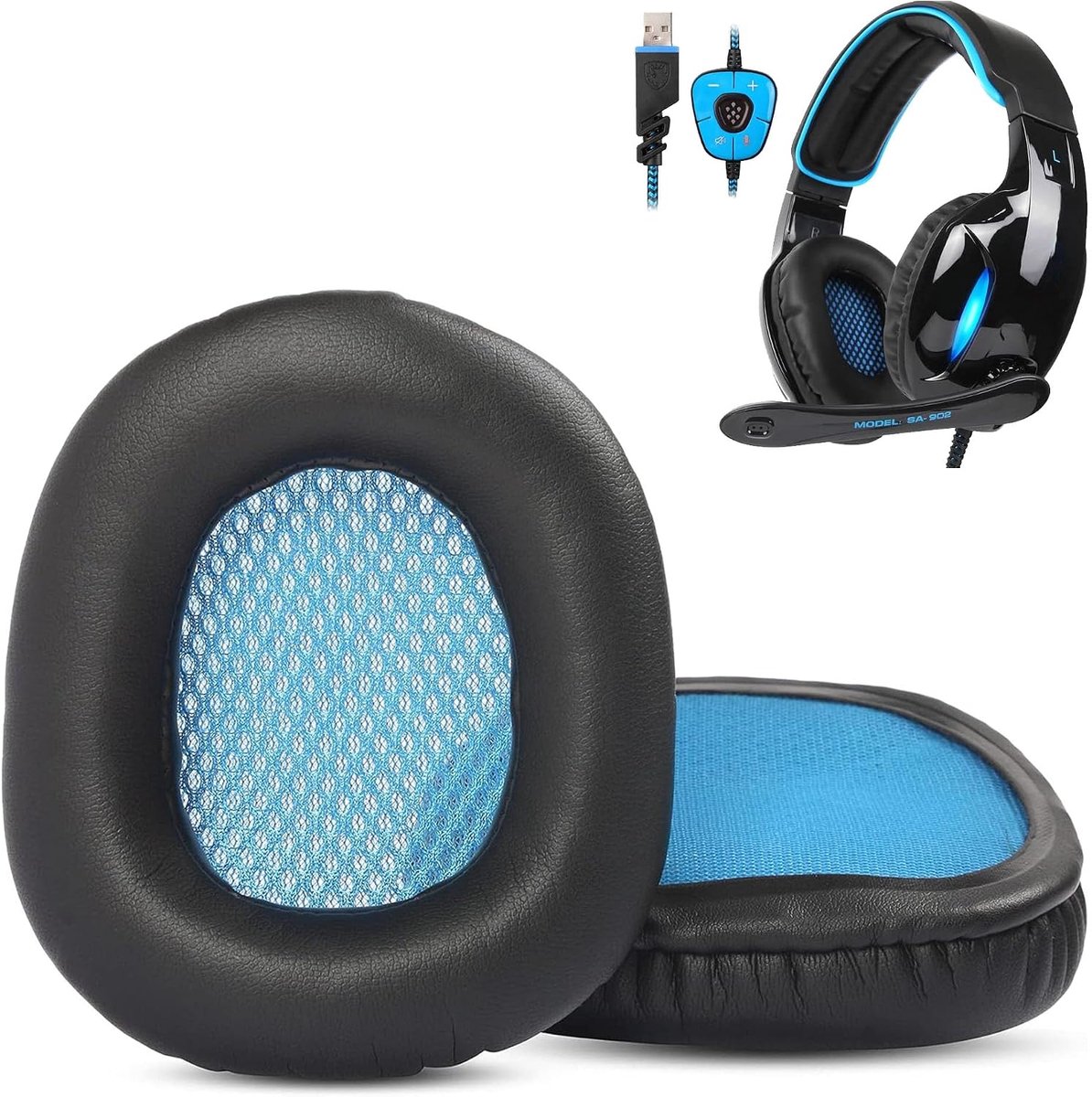 ADES SA905 Hoofdtelefoon Oorkussens Vervanging voor ADES SA902 SA903 SA905 Hoofdtelefoon Earpads - ShopVlot