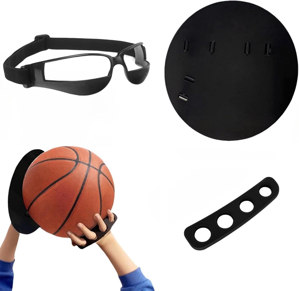 Basketbal-werphandtrainerset voor rechtshandigen, basketbaltrainingsapparatuur accessoires voor correctie van de - ShopVlot