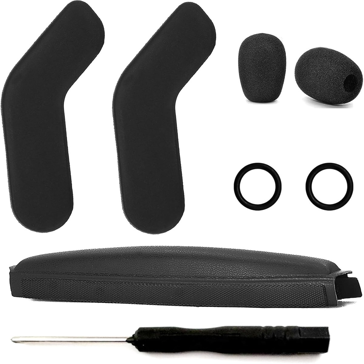 3 IN1Ear Pads and Headband Pillows Mic Foam KIT Cover Compatible with Bose ProFlight Series 1/2 Aviation Headsets - ShopVlot
