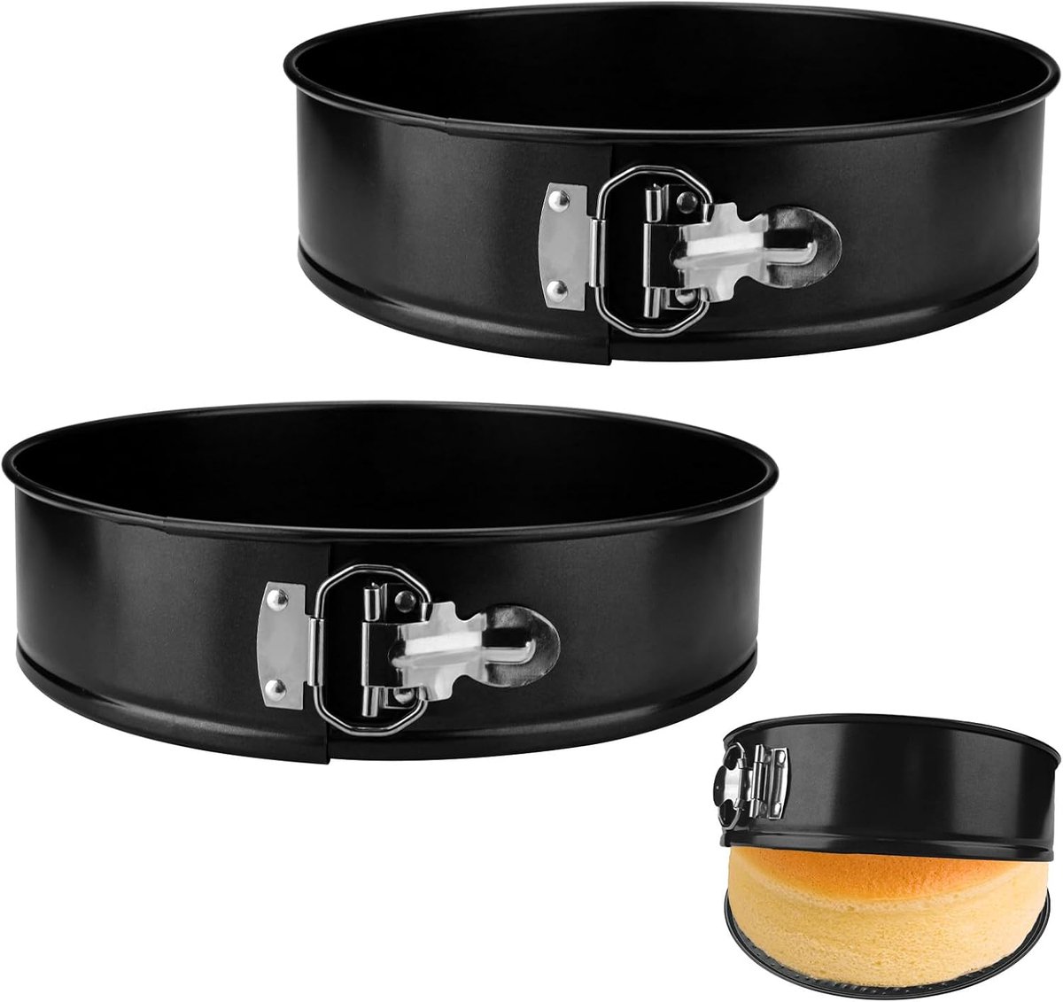 LELE LIFE 2 Pack 10in/26cm Springform Pan, Nonstick met Verwijderbare Bodem, Lekvrije Cheesecake Pan Ronde Cake Pie - ShopVlot