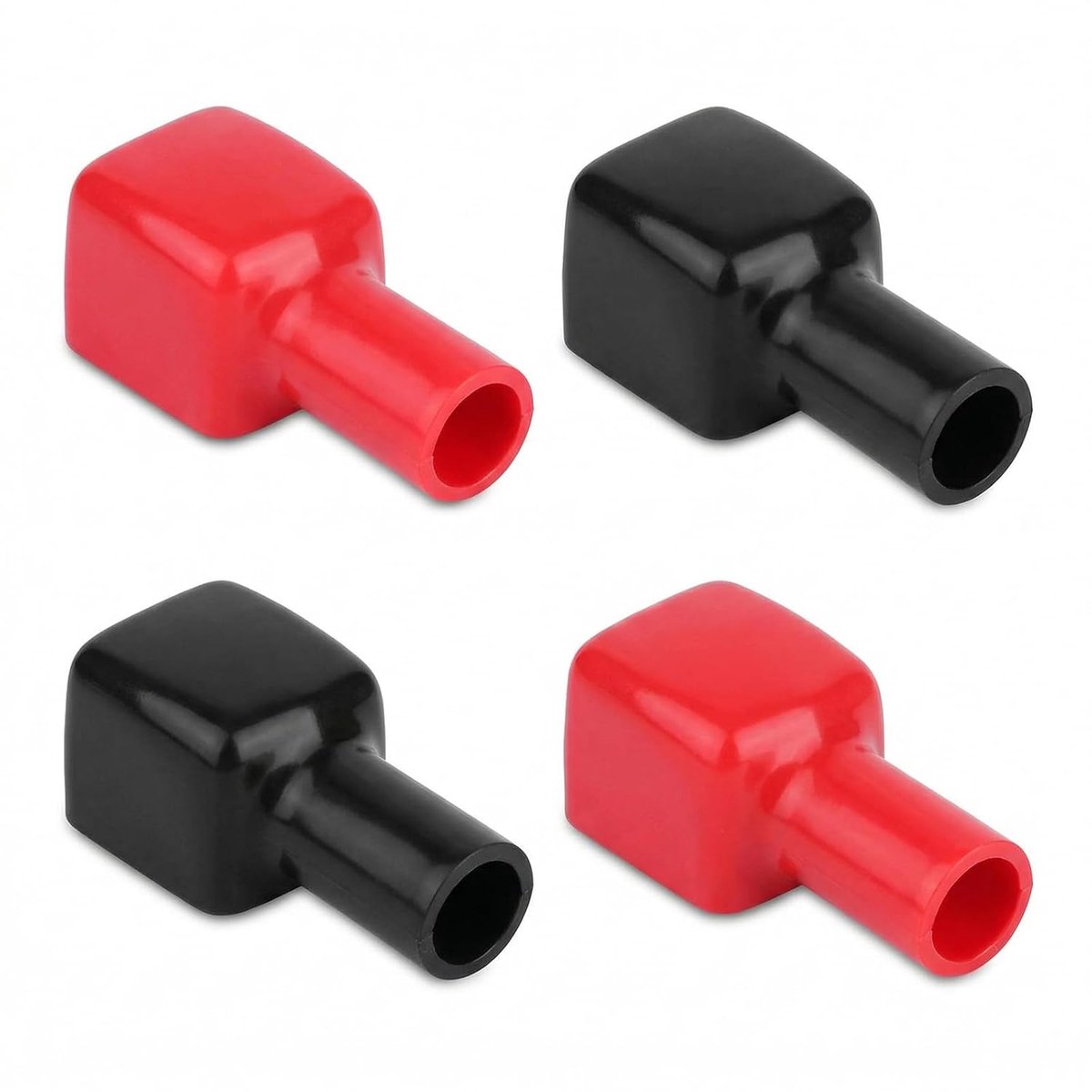Accupoolhoezen set van 4 - 34 x 20 x 15 mm - pvc isolatiedoppen - bescherming tegen kortsluiting - ShopVlot