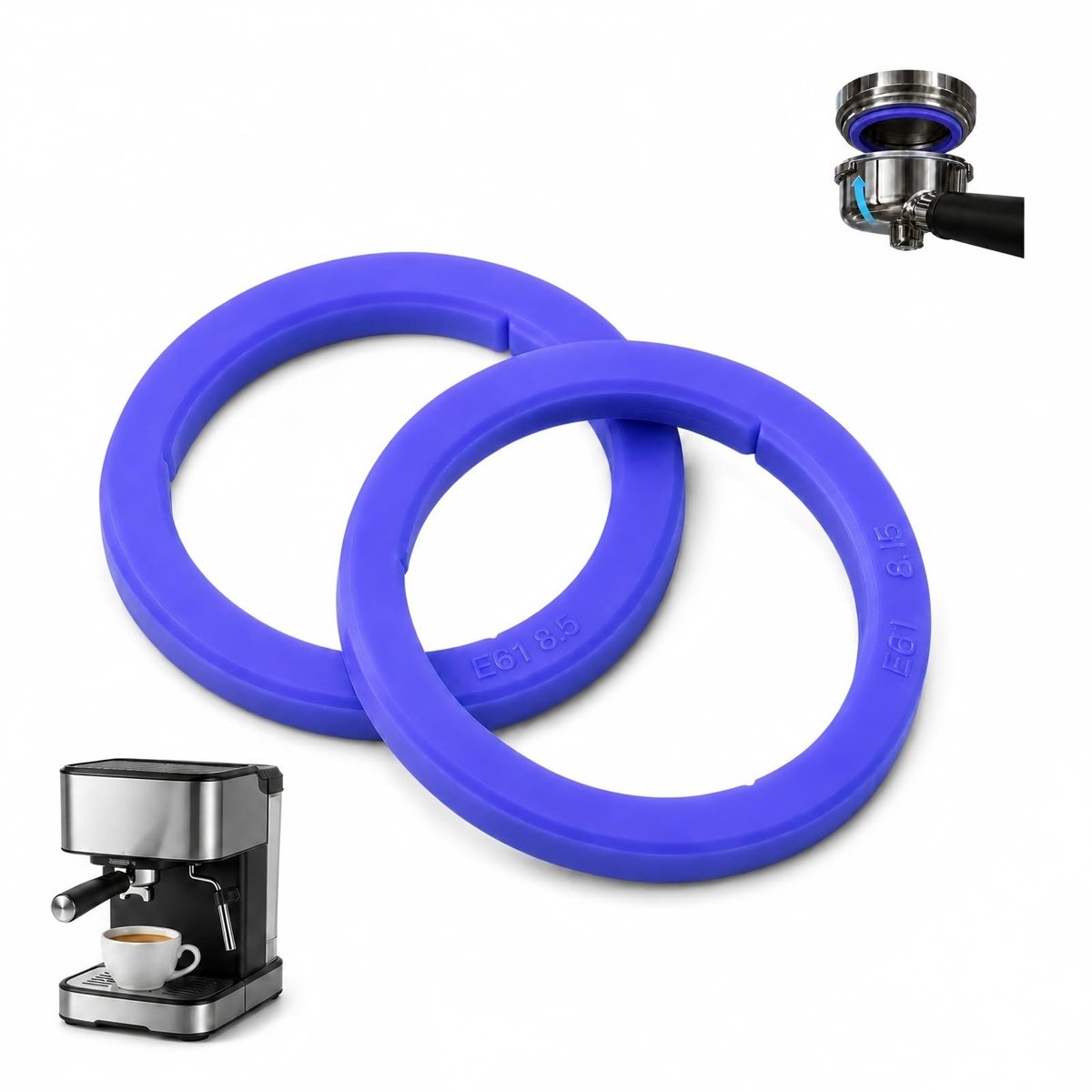 Solidchoice - 2 Siliconen Afdichtingen voor E61 Zetgroep van Espressomachine