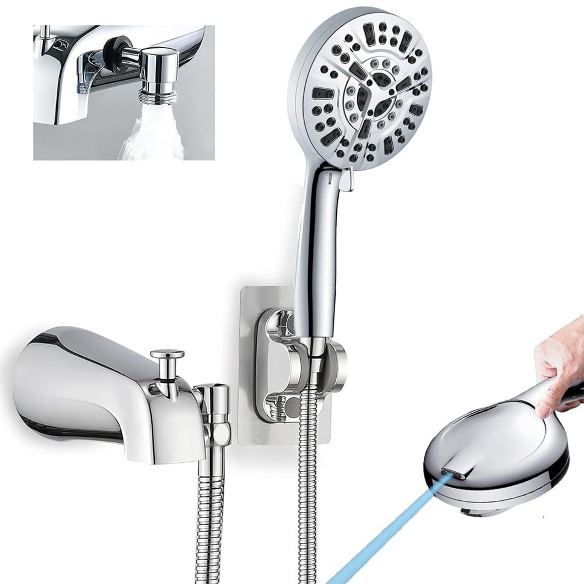 Solidchoice - Badkraan met 9 Spuitinstellingen en Chroomafwerking